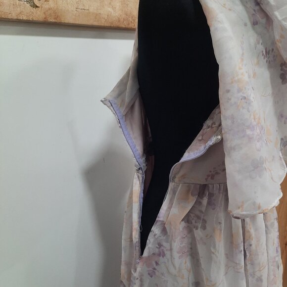 Vtg 1970s handmade ethereal evening gown - Picture 8 of 15